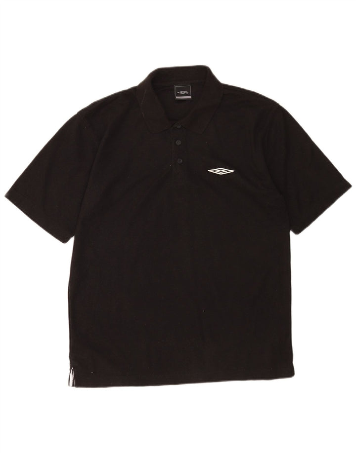 Umbro Herren Poloshirt Medium Schwarz Polyester