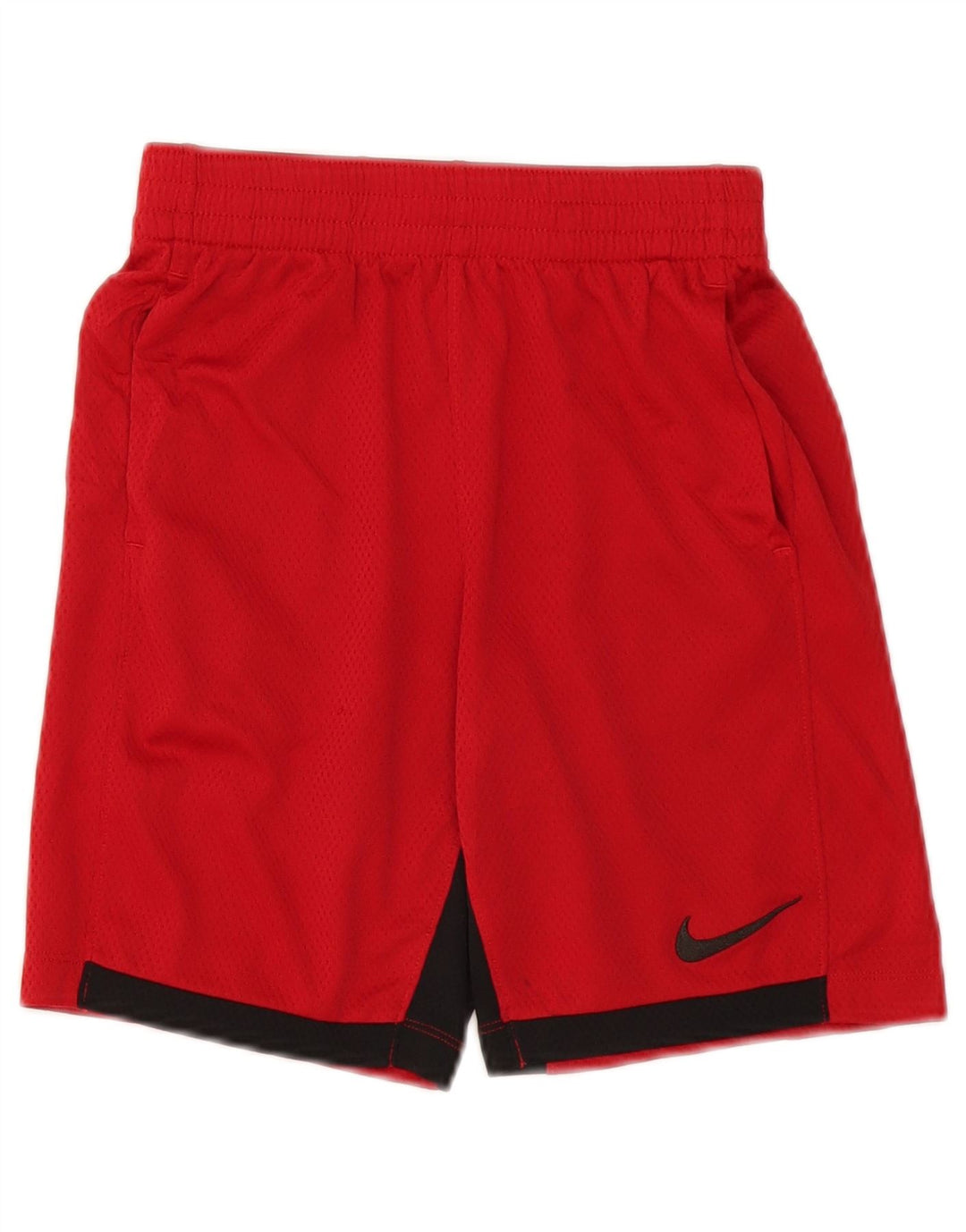 Nike Dri Fit Sportshorts für Jungen, 10–11 Jahre, Mittelrotes Farbblock-Polyester