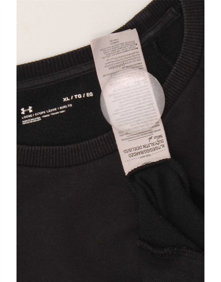 Under Armour Herren Sweatshirt Pullover XL Schwarz Baumwolle