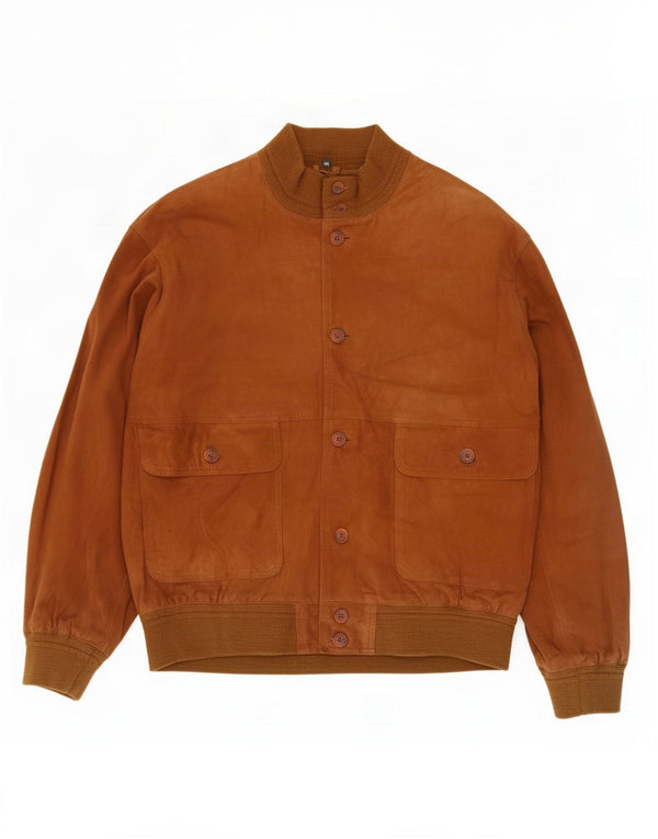Vintage Herren Wildleder Bomberjacke UK 42 XL Braun