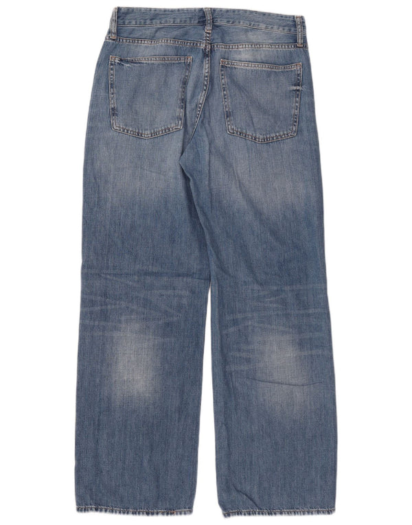 Zara Damen Loose Jeans EU 40 Medium W30 L31 Blau