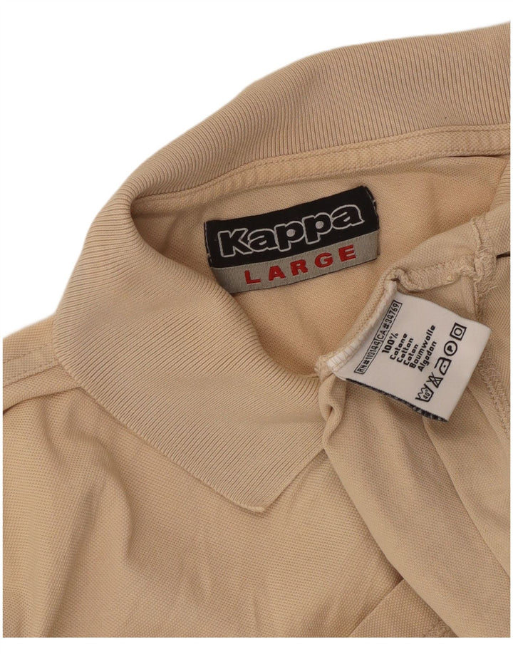 Kappa Herren Poloshirt Large Beige Baumwolle