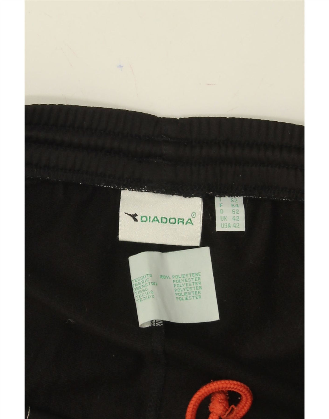 DIADORA Mens Cargo Tracksuit Trousers UK 42 Large  Black Polyester Vintage Diadora and Second-Hand Diadora from Messina Hembry 