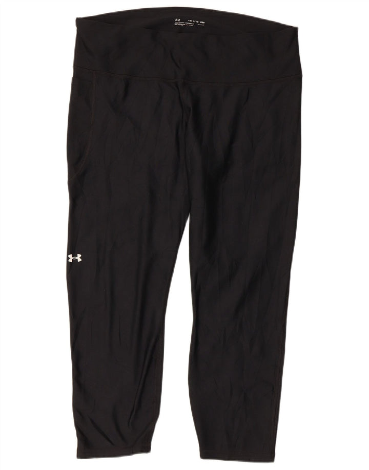 UNDER ARMOUR Damen Leggings UK 20 2XL Schwarz Polyester