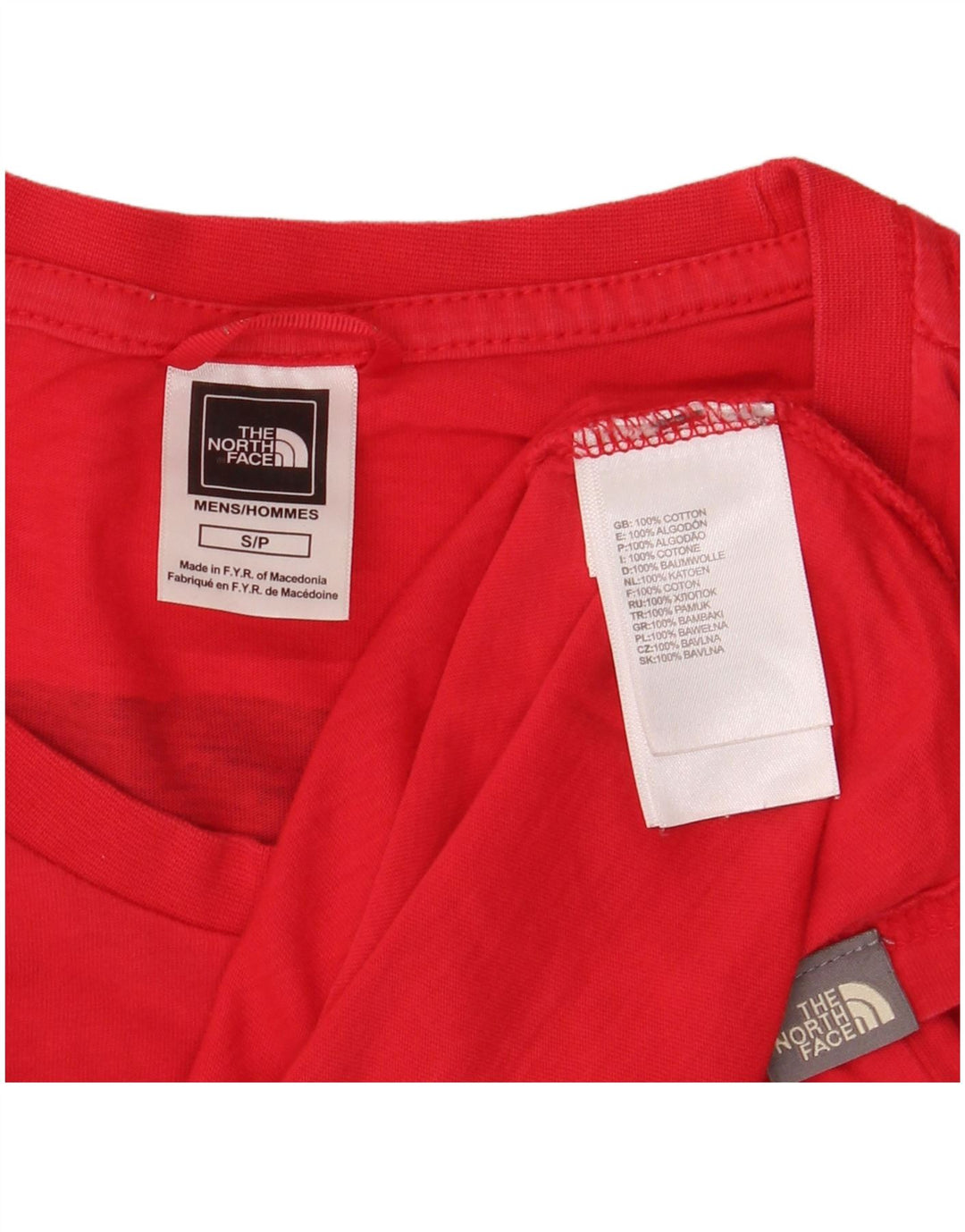 The North Face Herren-T-Shirt mit Grafik, Größe S, Rot, Baumwolle