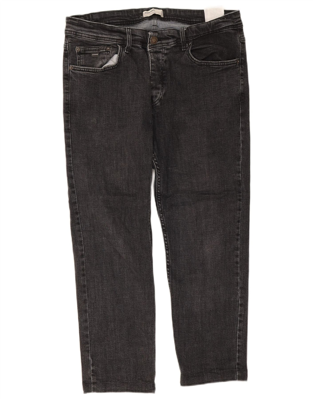 Jack & Jones Herren-Crop-Jeans W34 L25 Grau