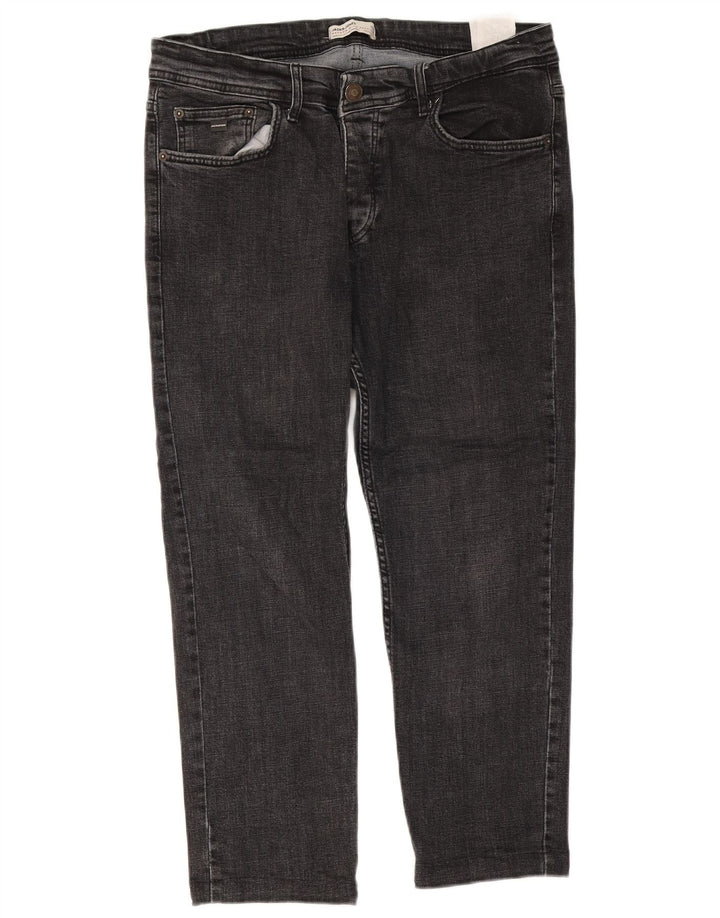 Jack & Jones Herren-Crop-Jeans W34 L25 Grau