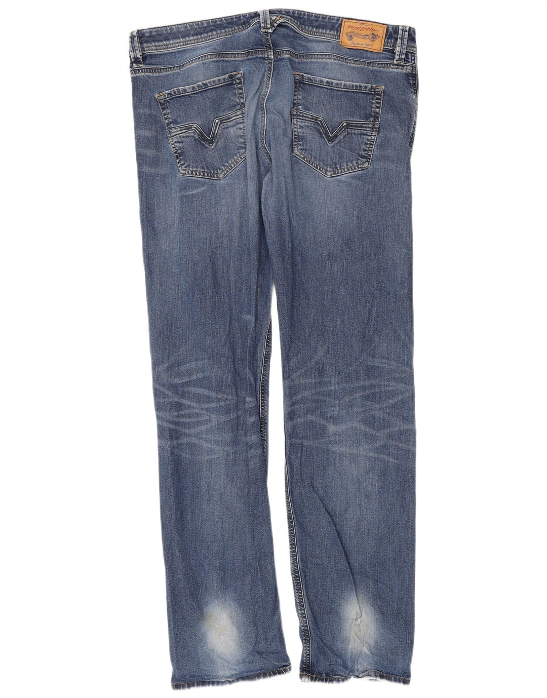 Diesel Herren Straight Jeans W38 L34 Blaue Baumwolle