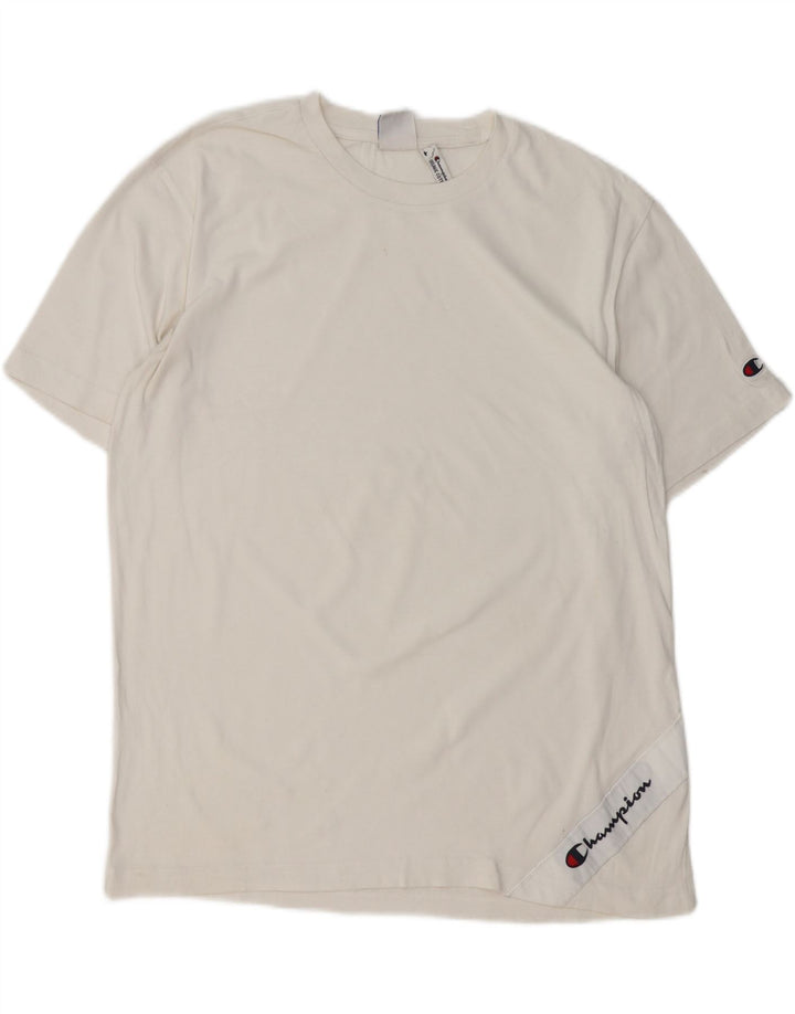 Champion Herren T-Shirt Top Large Weiß Baumwolle