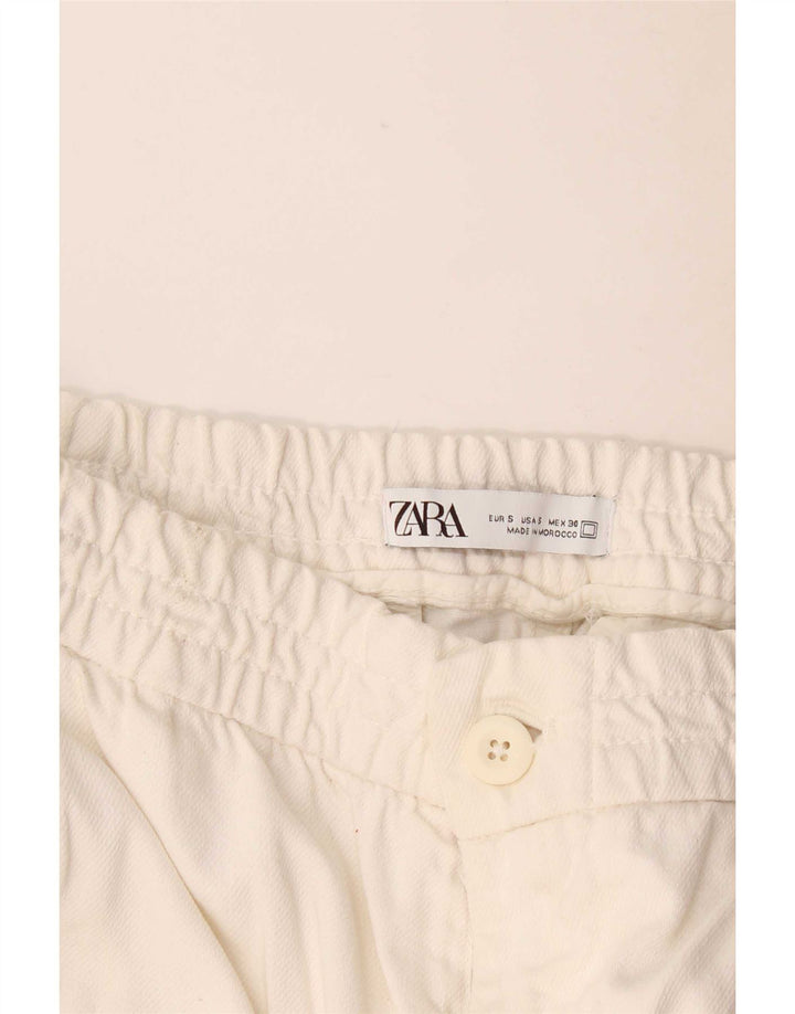 Gerade Chino-Hose für Herren von Zara, Größe S, W30, L29, gebrochenes Weiß