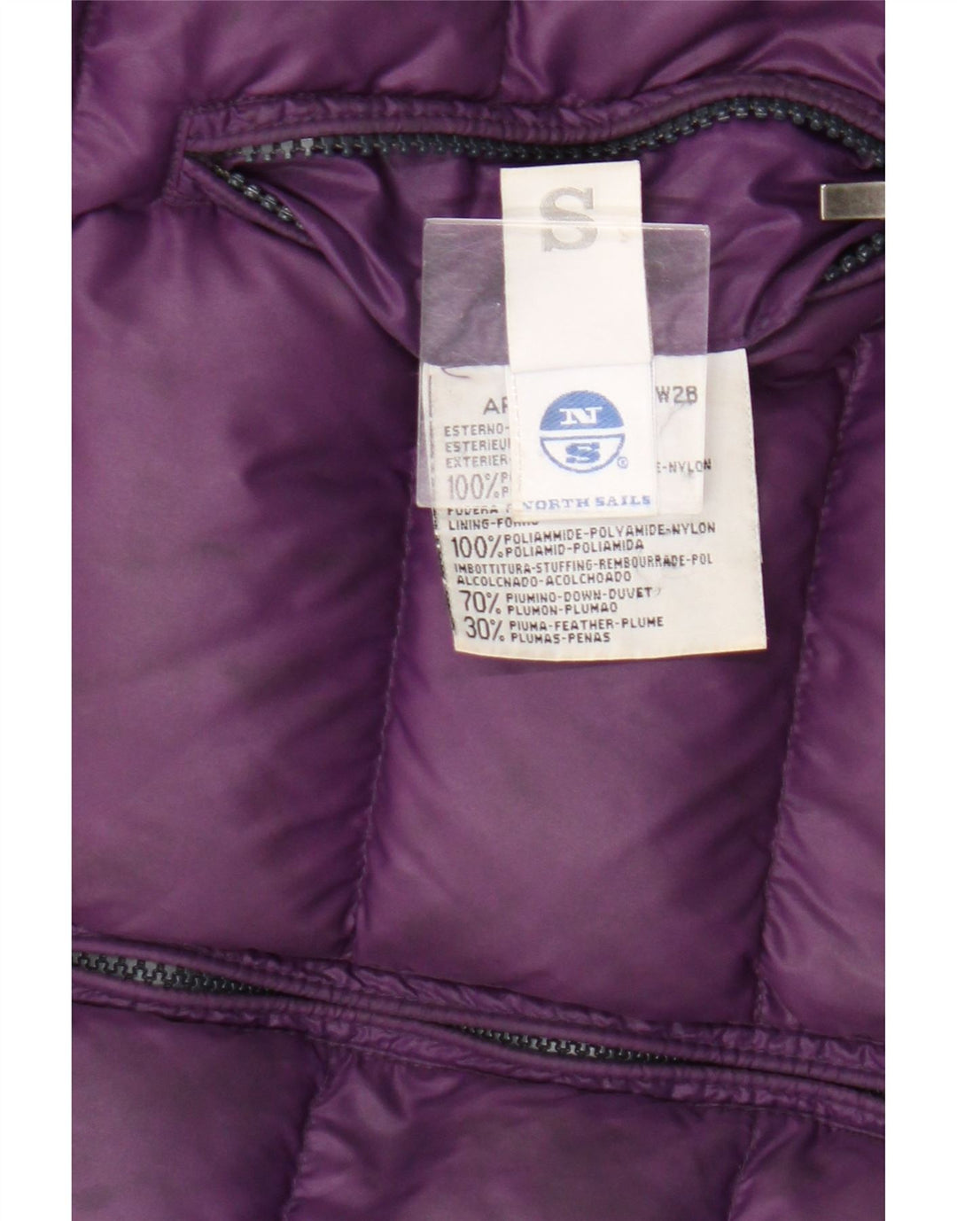 North Sails Damen Reversible Wattierte Weste UK 10 Small Lila Polyamid