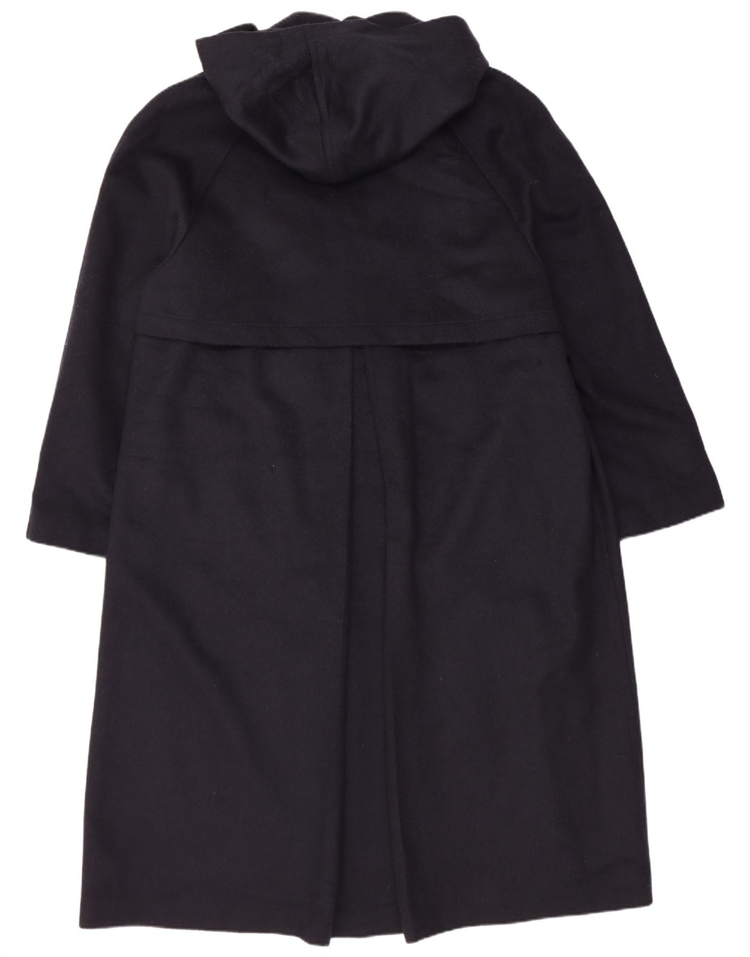 Vintage Herren Kapuzenmantel IT 48 Mittelmarineblaue Wolle
