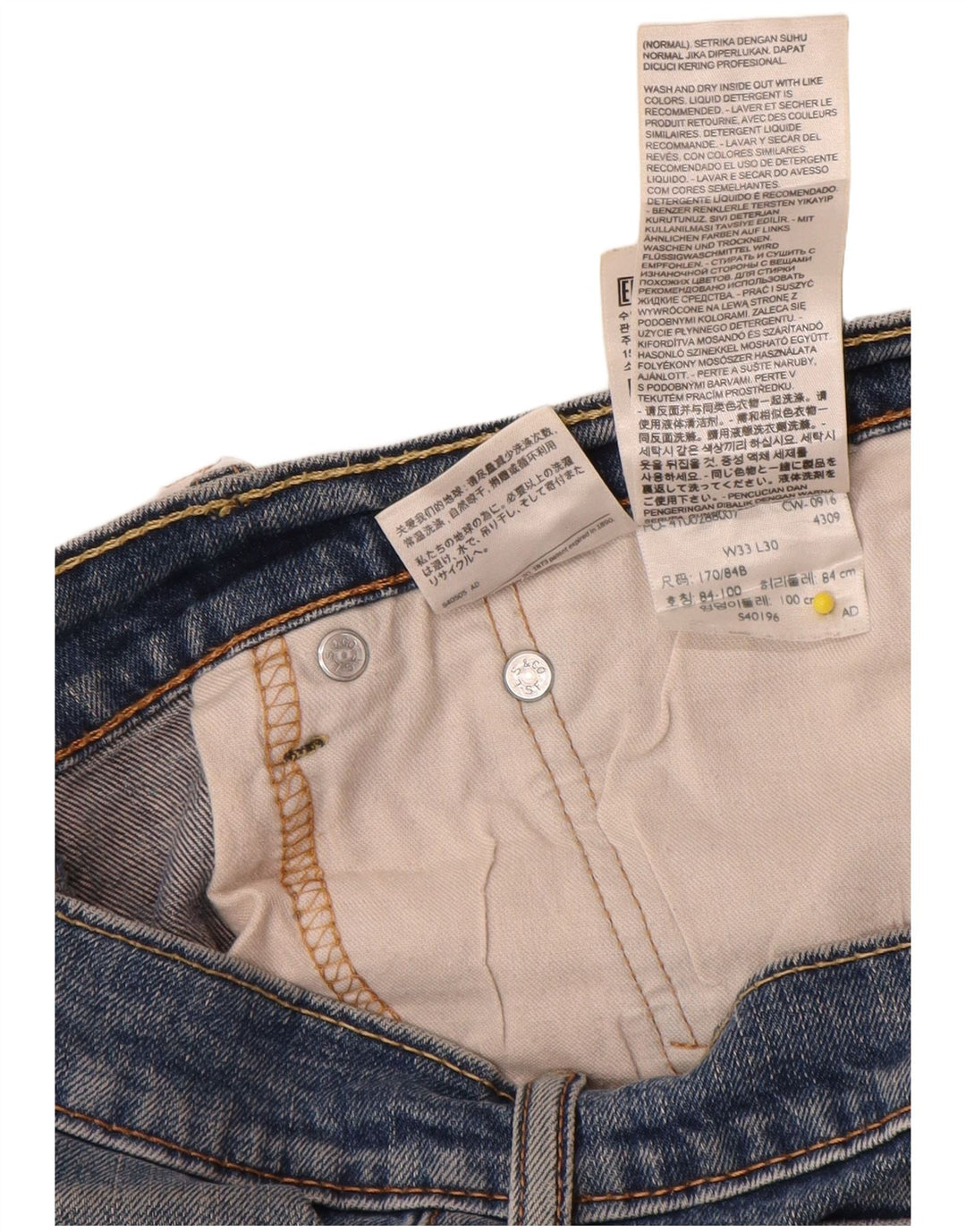 Levi's Herren 511 Slim Jeans W33 L30 Blaue Baumwolle