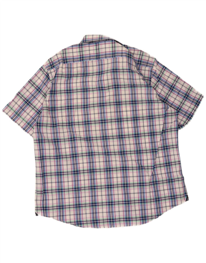 Navigare Herren-Kurzarmhemd XL, mehrfarbig, kariert, Baumwolle