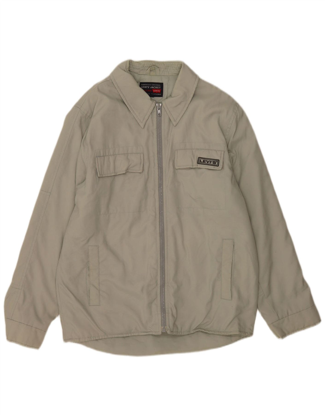 Levi's Herren Utility Jacke UK 40 Large Grau Polyamid