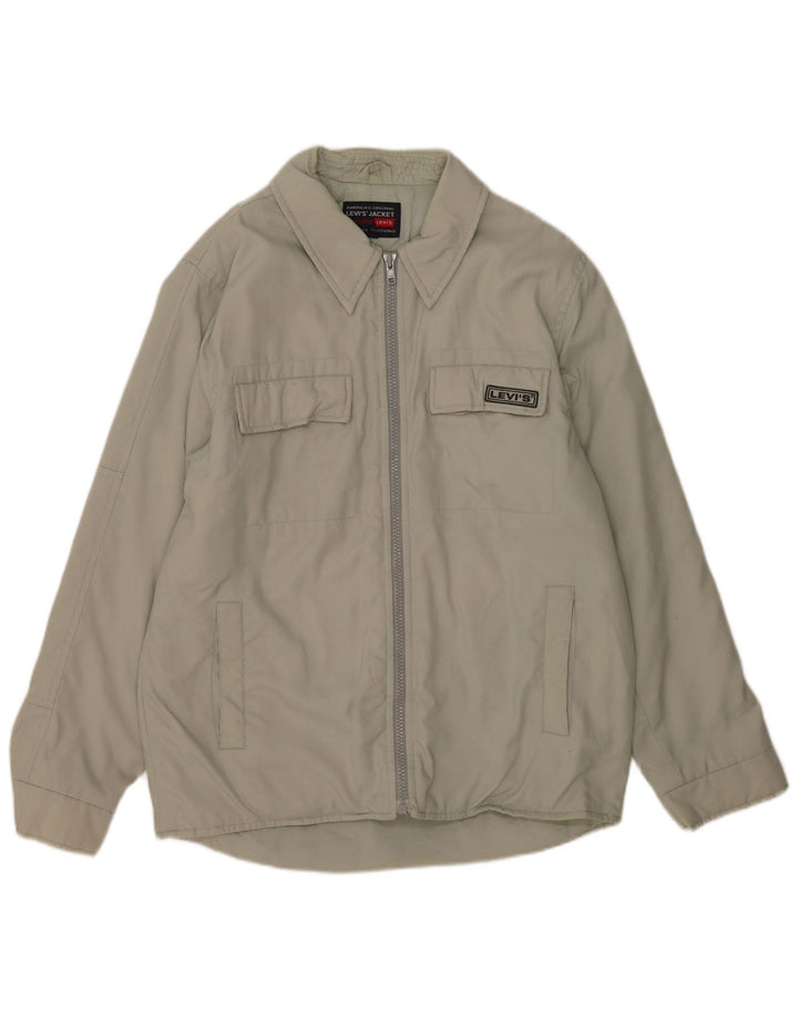 Levi's Herren Utility Jacke UK 40 Large Grau Polyamid