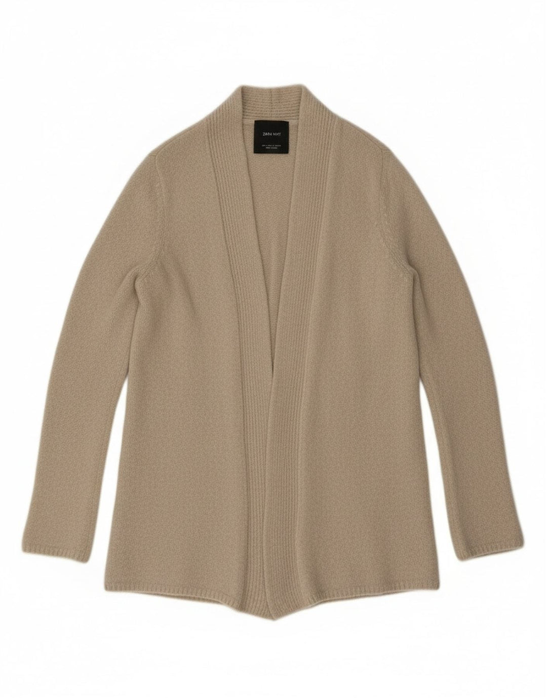 Offener Cardigan-Pullover für Damen von Zara, Gr. 10, Größe S, Beige