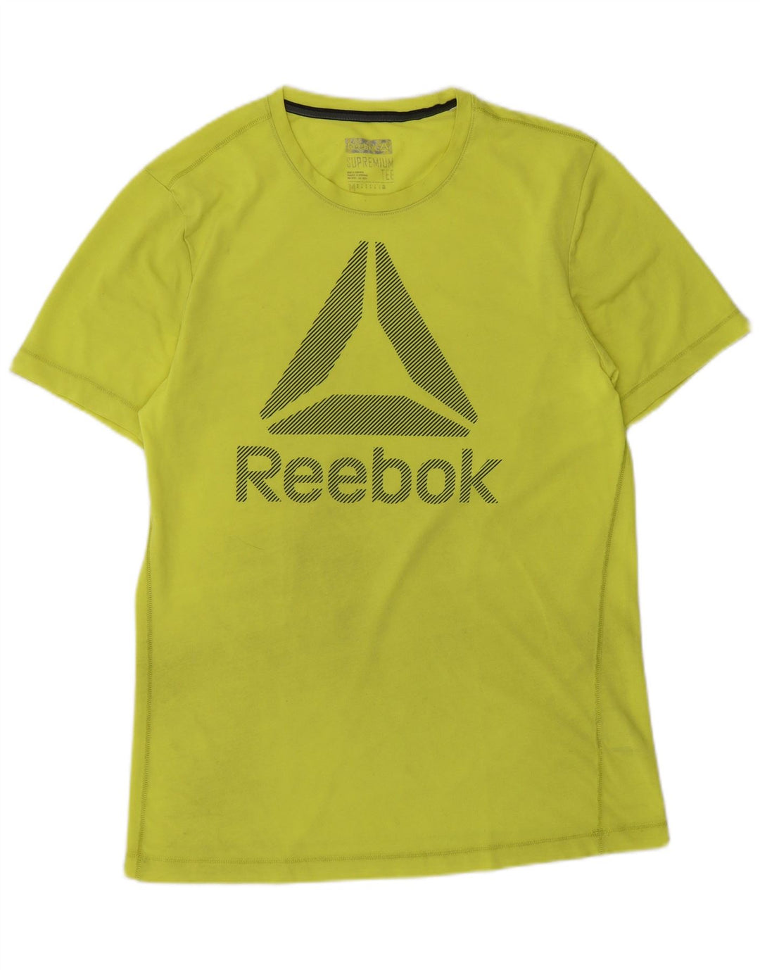 Reebok Herren Grafik-T-Shirt-Oberteil Mittelgrünes Polyester