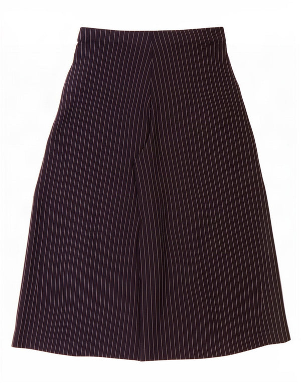 Zara Damen Trafaluc Caprihose Medium W28 L21 Marineblau Nadelstreifen