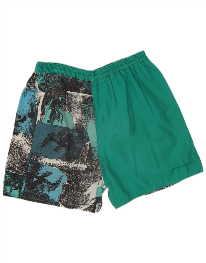 Vintage Herren Badeshorts Kleine mehrfarbige Batik-Baumwolle