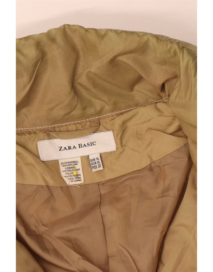 Zara Damen Utility-Jacke UK 18 XL Beige Nylon