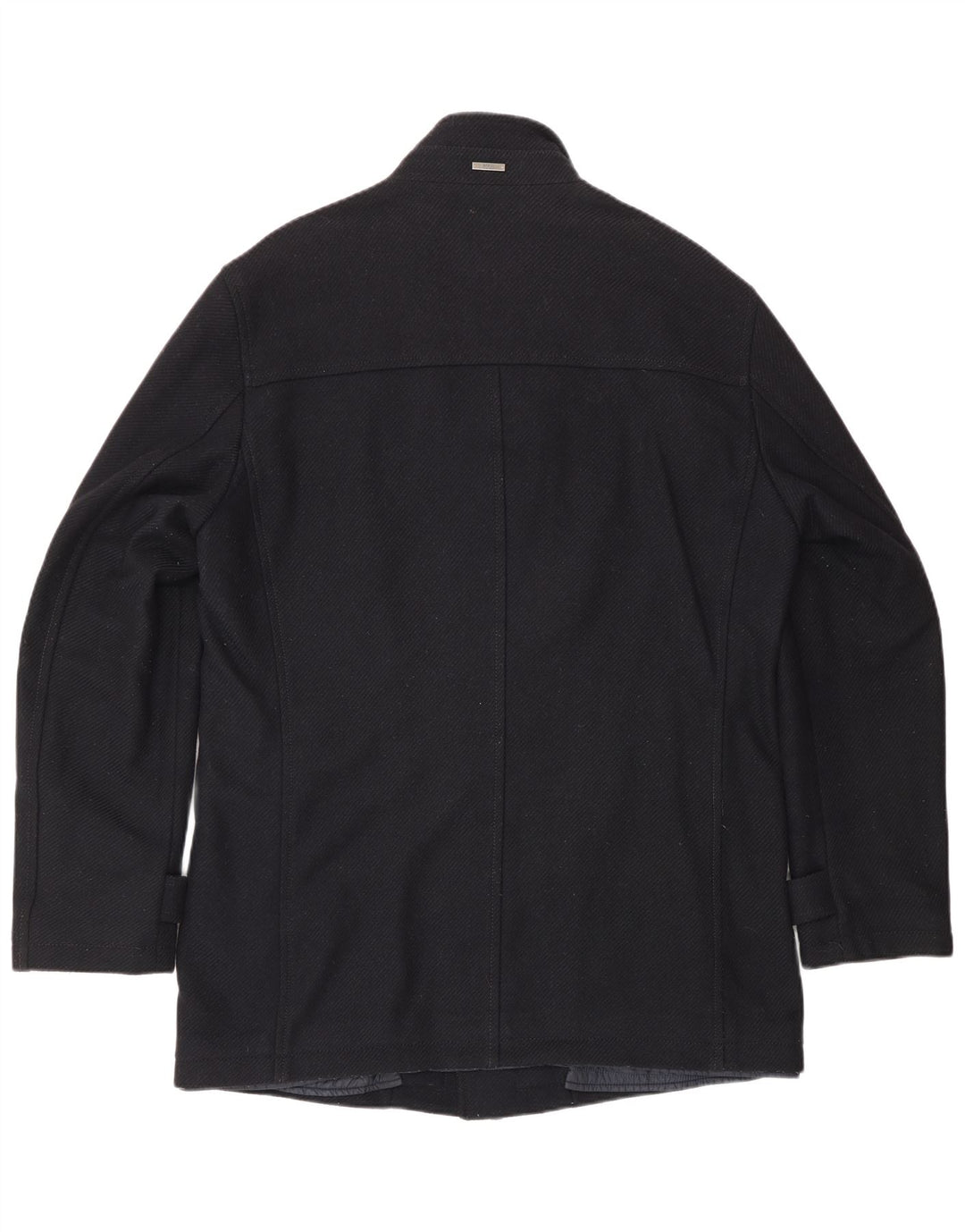 Hugo Boss Herrenmantel EU 50 Große marineblaue Wolle