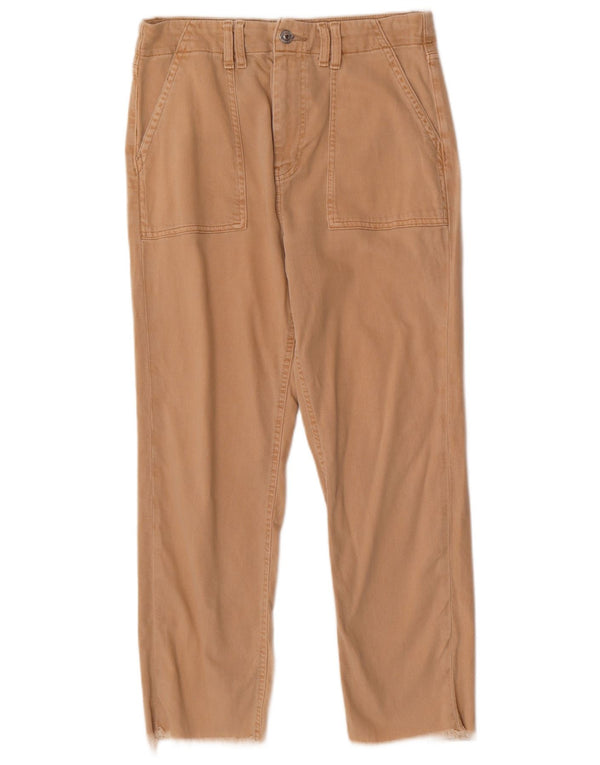 Marks & Spencer Damen gerade geschnittene Hose UK 12 Medium W30 L25 Beige