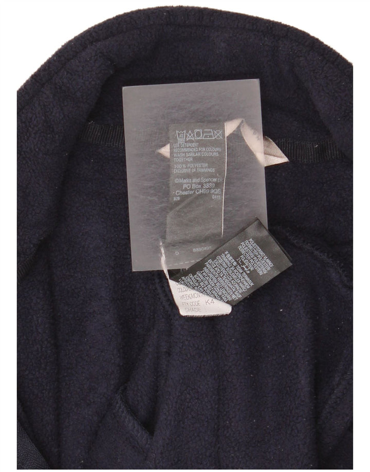 Marks & Spencer Damen Fleecejacke UK 14 Large Marineblau Polyester