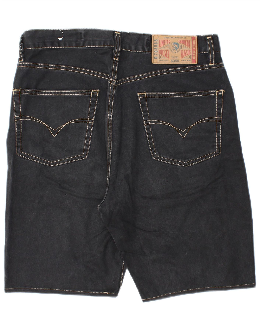 DIESEL Herren Jeansshorts W32 Mittelschwarze Baumwolle