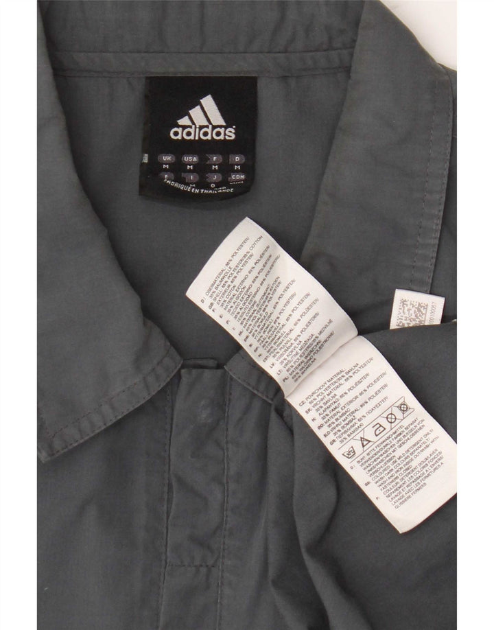Adidas Herren-Kurzarmshirt Mittelgraues Colourblock-Polyester