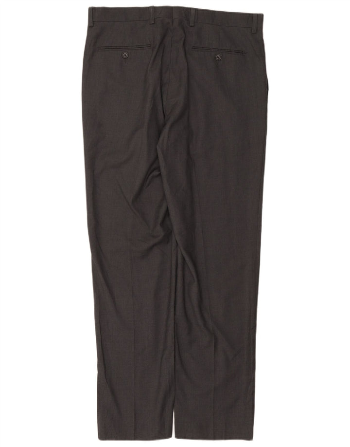 RALPH LAUREN Gerade Herren-Anzughose W34 L32 Graues Polyester