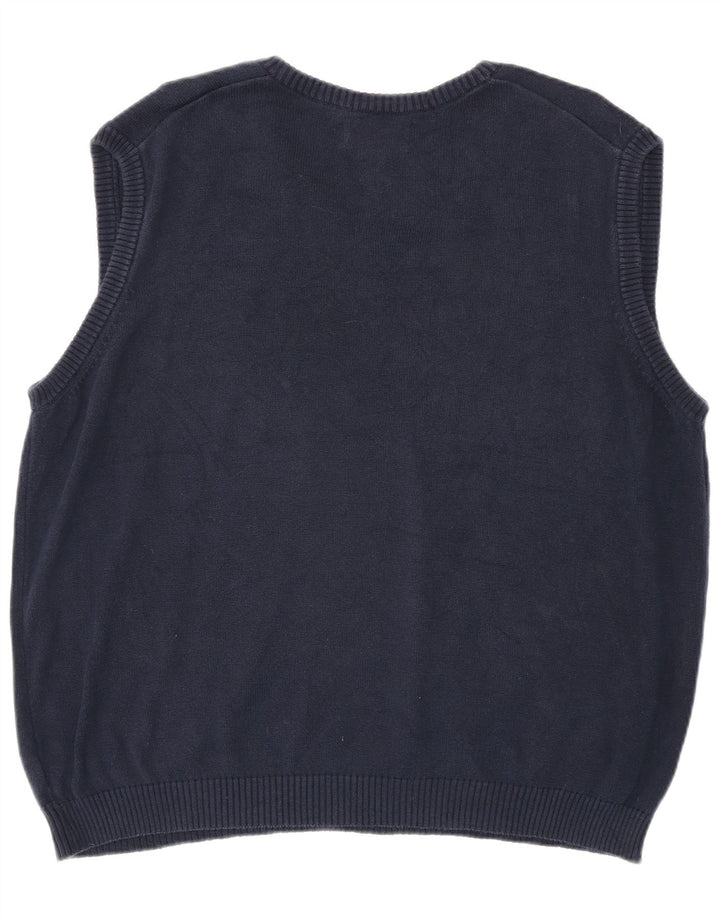 CHAPS Herren-Weste-Tanktop XL aus marineblauer Baumwolle