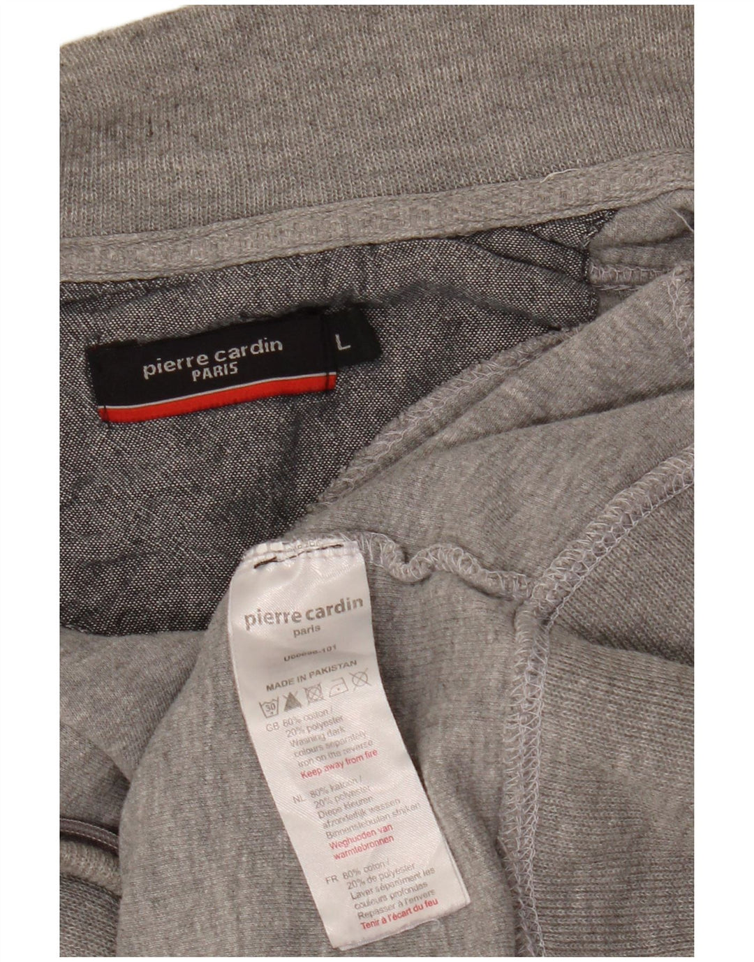 PIERRE CARDIN Damen-Trainingsanzug-Oberteiljacke UK 16 Große graue Baumwolle