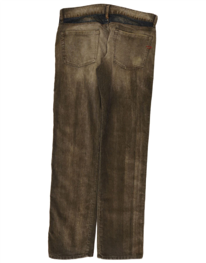 Diesel Damen Straight Jeans W32 L32 Khaki Polyester