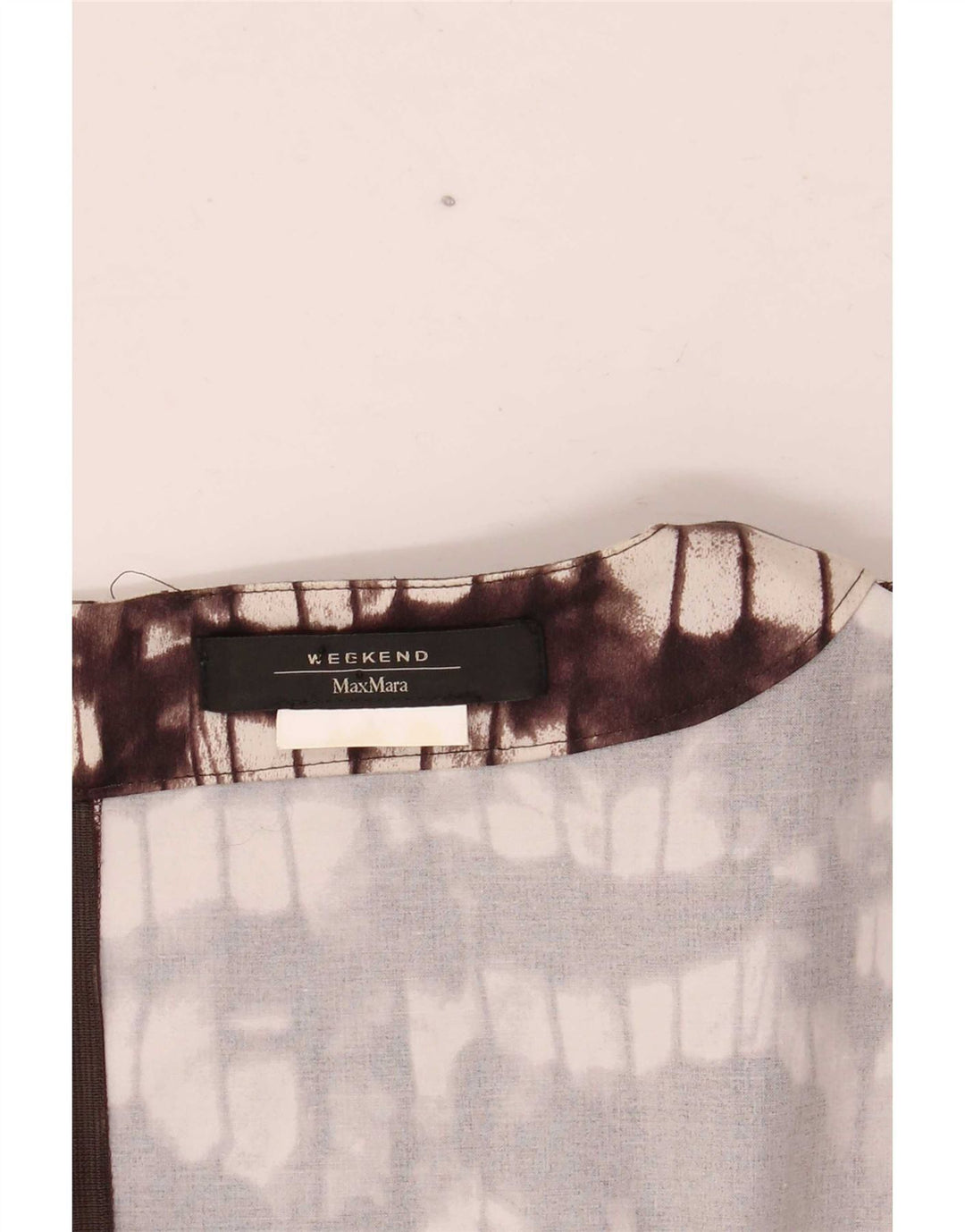Max Mara Damen-Etuikleid mit abstraktem Muster, Gr. 12, mittleres Burgunderrot