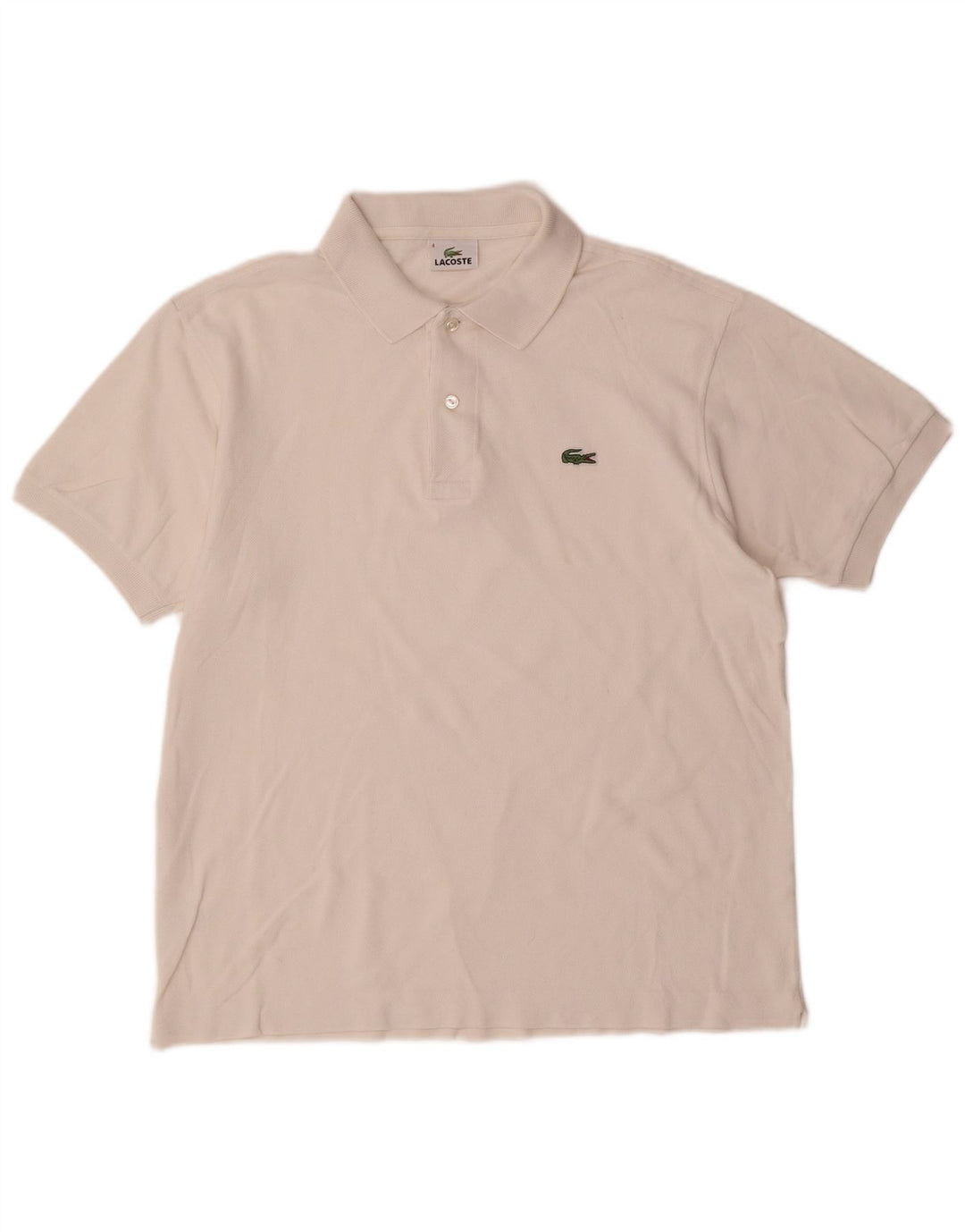 LACOSTE Herren-Poloshirt, Größe 4, mittelweiße Baumwolle