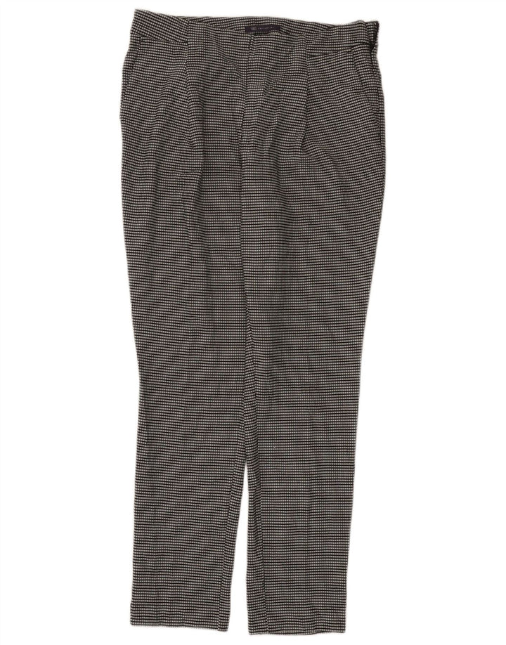 Marks & Spencer Damen Chinohose UK 12 M W32 L29 Schwarz kariert