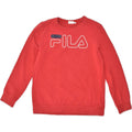 FILA Mens Sweatshirt Jumper Medium Red Cotton | Vintage Fila | Thrift | Second-Hand Fila | Used Clothing | Messina Hembry 