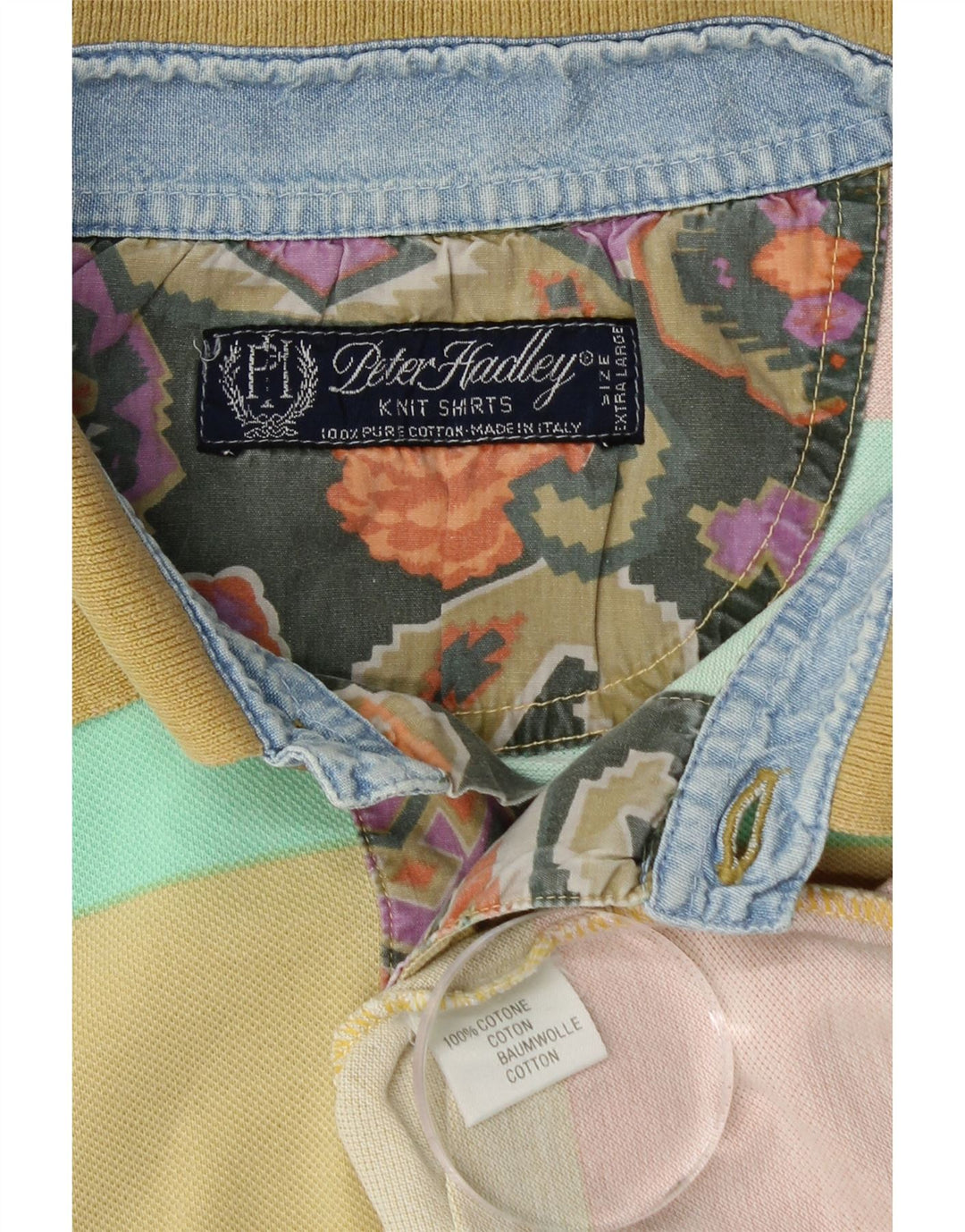 PETER HADLEY Herren-Poloshirt XL, mehrfarbig, gestreift, Baumwolle