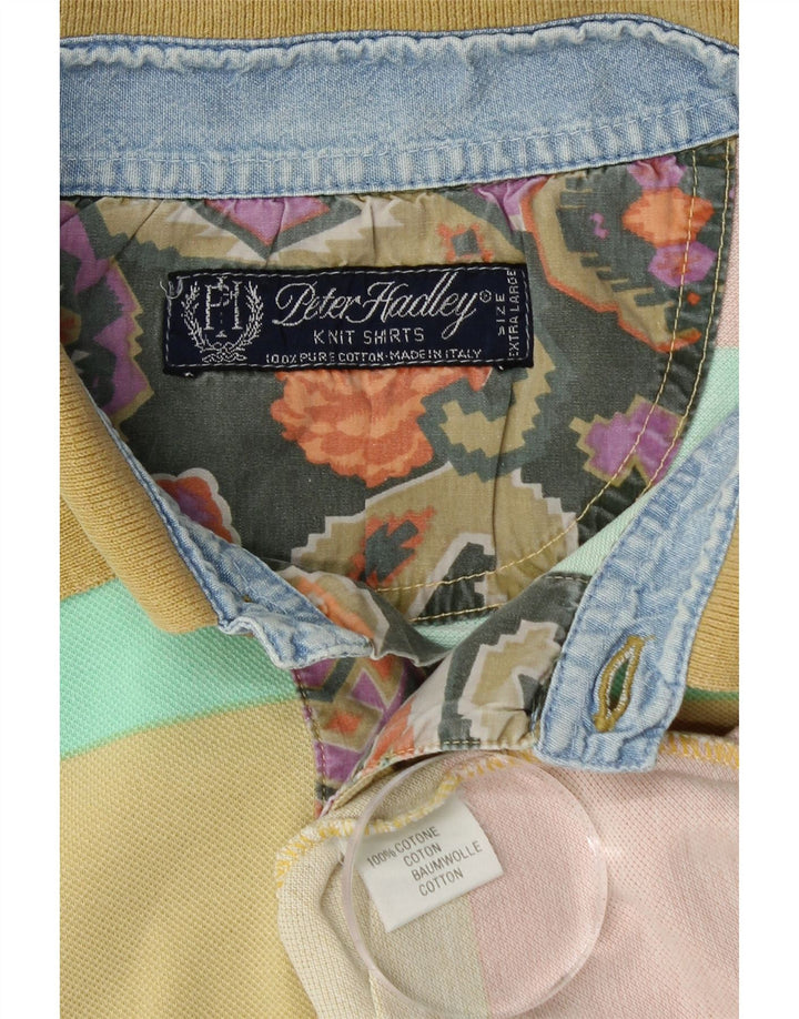 PETER HADLEY Herren-Poloshirt XL, mehrfarbig, gestreift, Baumwolle