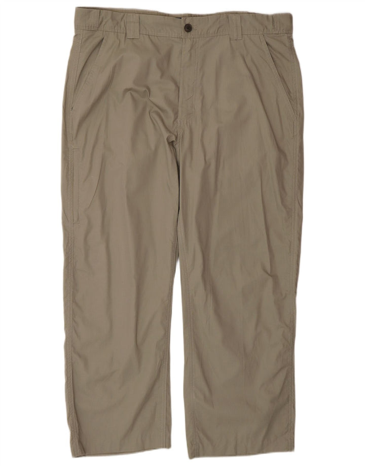 Chaps gerade Chino-Hose für Herren, W36, L32, graue Baumwolle