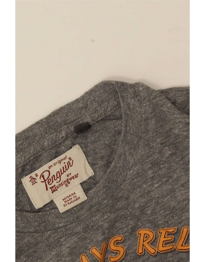 Penguin Herren-T-Shirt mit Grafik, Mittelgrau