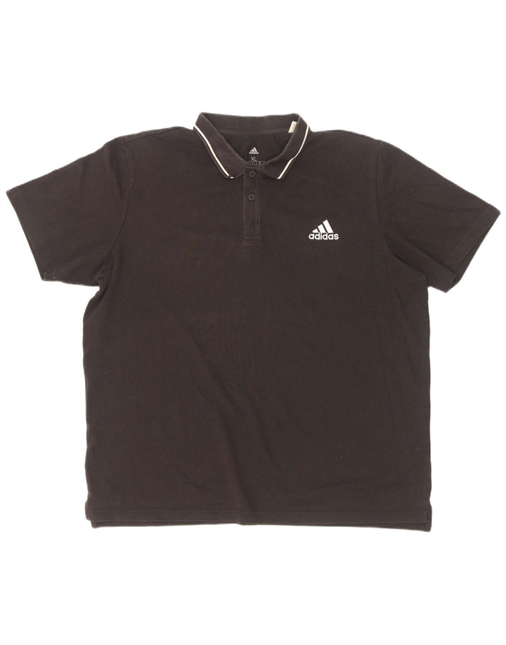 Adidas Herren Poloshirt XL Schwarz Baumwolle
