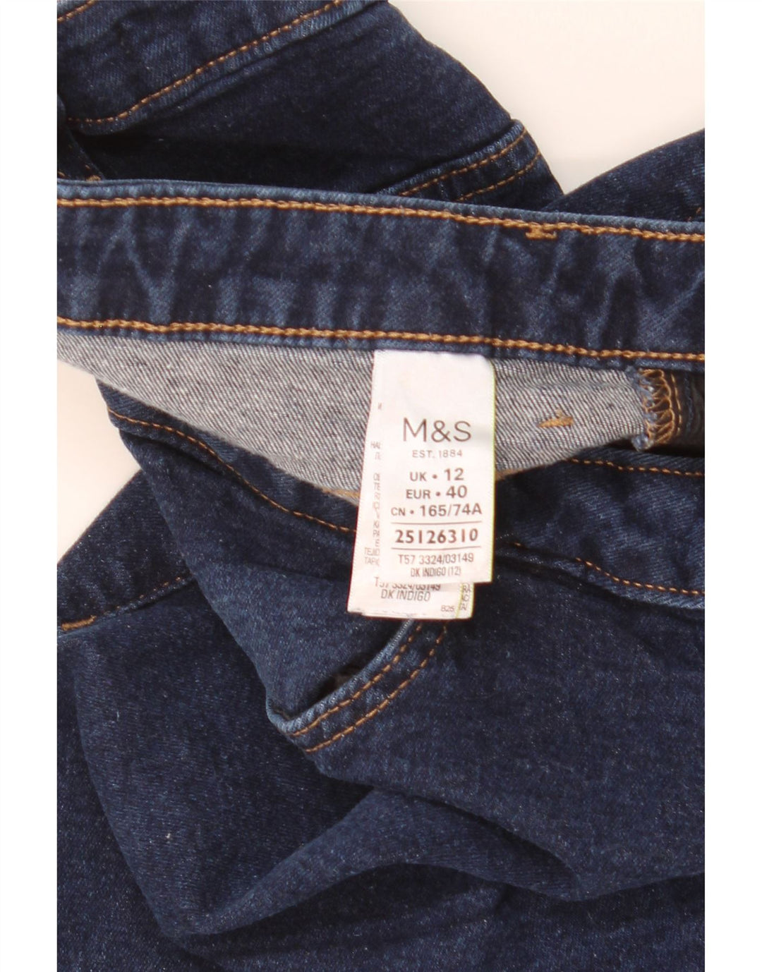 Marks & Spencer Damen-Jeansshorts UK 12 Medium W30 Marineblaue Baumwolle