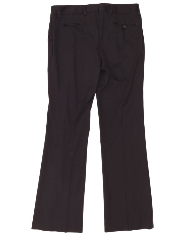 Gant Damen Bootcut-Anzughose UK 12 Medium W34 L33 Schwarze Wolle