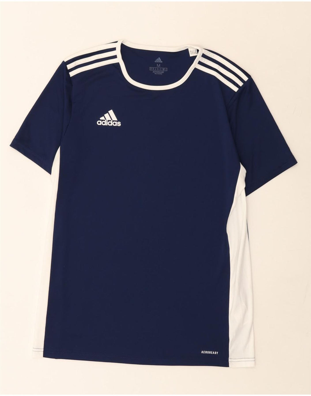 Adidas Herren Aeroready T-Shirt Top Medium Marineblau Colourblock Polyester