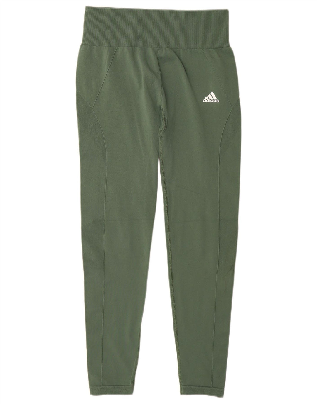 Adidas Damen Leggings UK 8/10 Small Grün Polyester