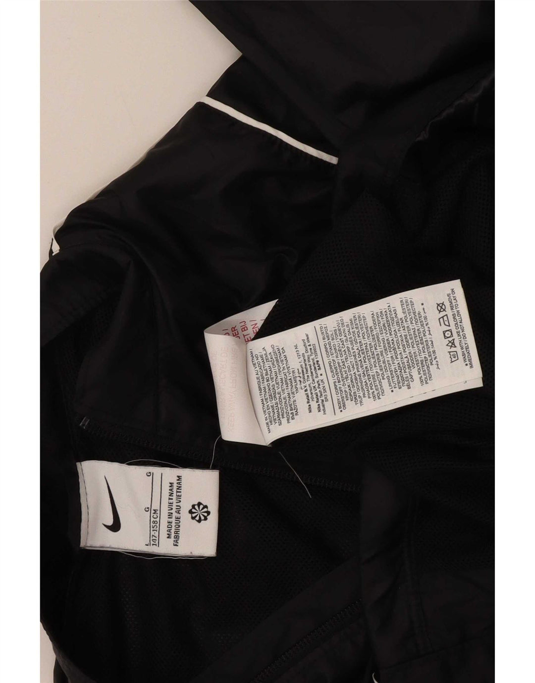 Nike Regenjacke für Jungen, 12–13 Jahre, groß, schwarzes Polyester