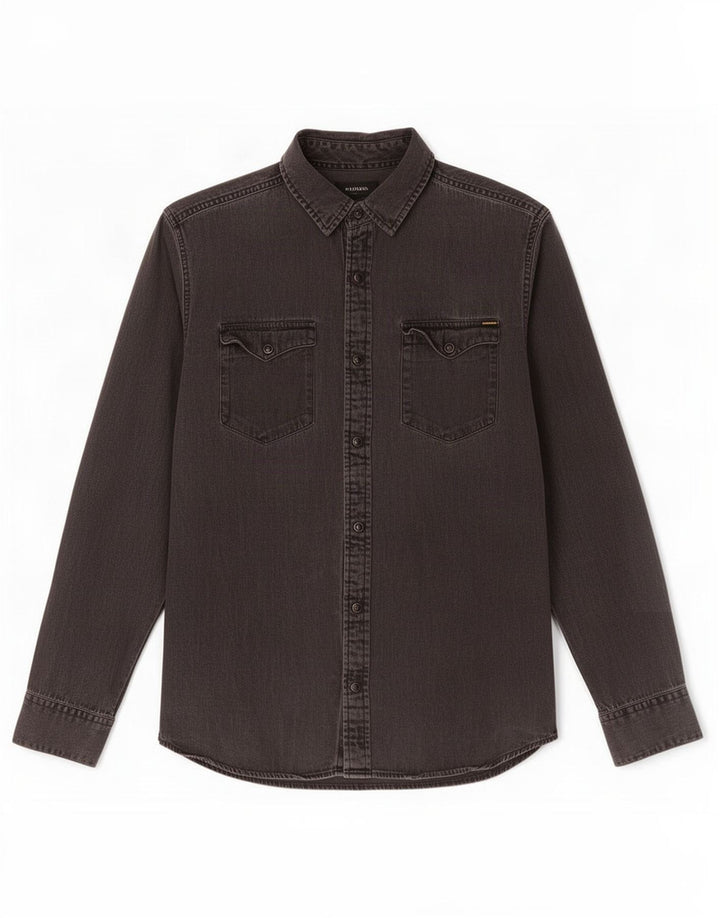 Jack & Jones Herren-Jeanshemd, große graue Baumwolle