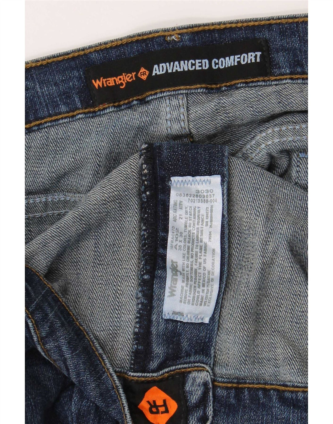 Wrangler Herren Straight Jeans W38 L30 Blaue Baumwolle